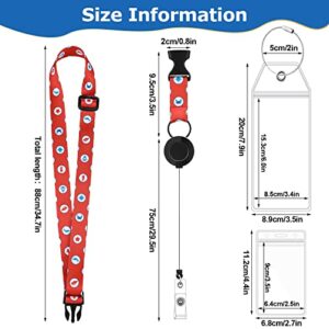 6 Sets Cruise Lanyards, Retractable Carnival Cruise Lanyard with 8 Waterproof Luggage Tag Holders Set, Adjustable Cruise Lanyard with Detachable Badge Holder for Cards Accessories (Fresh Sailing)