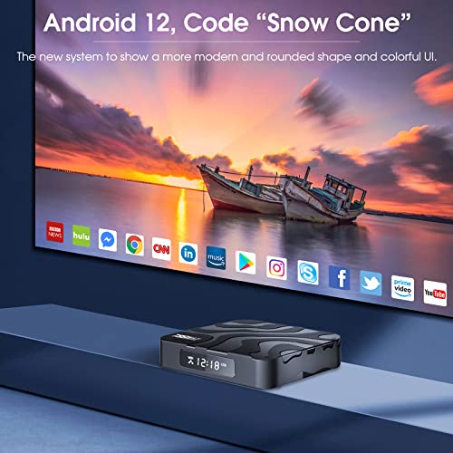 Android TV Box 12.0, Antfraer T95MAX Android TV Box H618 4GB RAM 64GB ROM Android Box Support 2.4G/5.8G WiFi6 Bluetooth 5.0 Ethernet LAN 3D 6K Video Smart TV Box