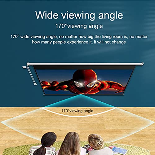 Annibells Home Theater 60" Projector Screen Portable Electric Projection Screen 170°Viewing Movie Screens 4K Fast Assembly Design-16:9