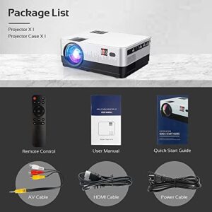 Boss Projector with 5G WiFi Bluetooth Native 1080P 9500L 4K Supported BOSS S13A Portable Outdoor Projector with Screen Video Home Theater Projector for HDMI USB VGA PC TVBox iOS & Android Phone