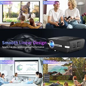 Upgraded High Brightness Video Projector 1000ANSI Lumen,Native 1080P 5G Wifi Bluetooth Projector Support 4K HDR10,Full HD Movie LED Overhead Projector for iOS Android Phone TV Box Laptop Home&Business