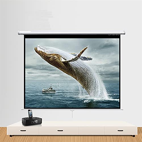 FZZDP Manual Pull Down Projector Screen 60 72 84 100 Inch 4:3 Widescreen Retractable Auto-Locking Portable Projection Screen ( Size : 100 inch )