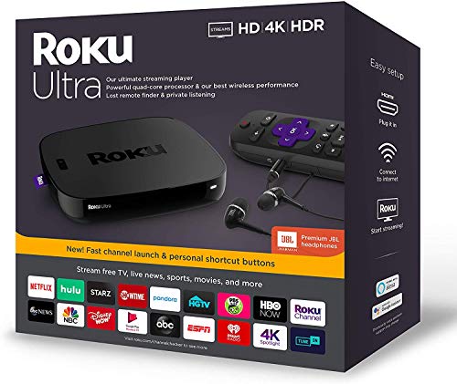 Roku 4670RW Ultra 4K HDR w/Premium JBL Headphones Streaming Media Player