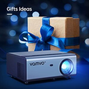 Vamvo Portable Projector, 2022 Upgraded WiFi Projector Native 1080P Full HD Outdoor Movie Projector, Home Theater Video Projector Compatible with iOS/Android/XBox/PS4/PS5/TV Stick/HDMI/USB