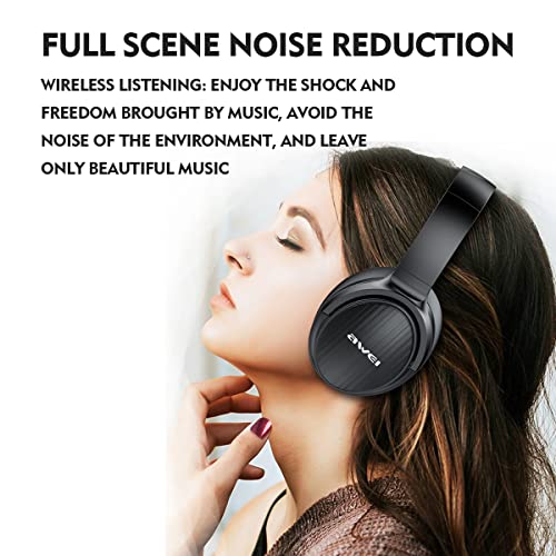 FIEFROTD Noise canceling Over-Ear Headphones, Open-Back, Flat-Wire, Reference Studio Headphones,Flexible Sling Headband, Black