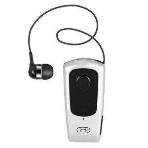 pomya bluetooth headset, fineblue f920 sports bluetooth earpiece, retractable handsfree earphone, anti-lost function telescopic headphones(white)