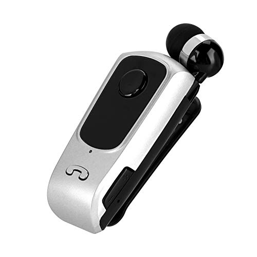 Pomya Bluetooth Headset, Fineblue F920 Sports Bluetooth Earpiece, Retractable Handsfree Earphone, Anti-Lost Function Telescopic Headphones(White)