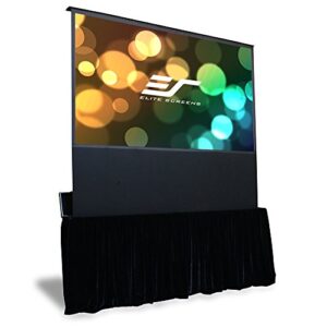 elite screens kestrel stage, 120-inch 16:9, portable stage electric floor-rising projection projector screen, fe120h-tc
