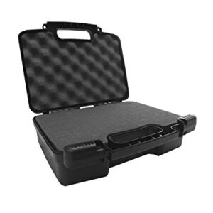 CASEMATIX Portable Hard Travel Case with Diced Foam Compatible with AAXA P7 Pico Projector, Ivation, Brookstone Projectors and Others with Mini Tripod, Charger, and Small Accessories - Case Only