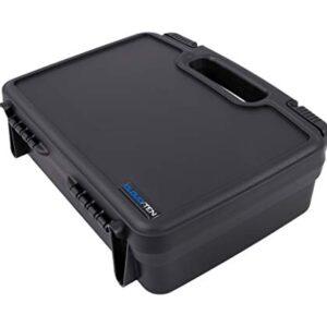 CASEMATIX Portable Hard Travel Case with Diced Foam Compatible with AAXA P7 Pico Projector, Ivation, Brookstone Projectors and Others with Mini Tripod, Charger, and Small Accessories - Case Only