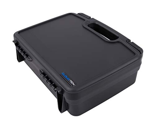 CASEMATIX Portable Hard Travel Case with Diced Foam Compatible with AAXA P7 Pico Projector, Ivation, Brookstone Projectors and Others with Mini Tripod, Charger, and Small Accessories - Case Only