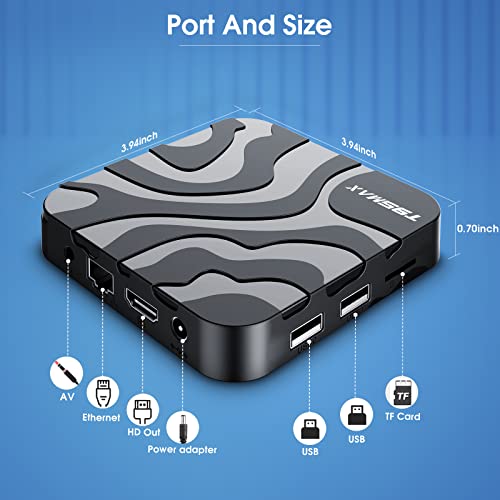 Android TV Box 12.0, Antfraer T95MAX Android TV Box H618 4GB RAM 32GB ROM Android Box Support WiFi6 2.4G/5.8Ghz Bluetooth 5.0 3D 6K Android Box Video TV Box