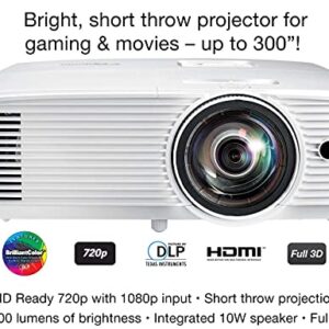 Optoma GT780 / GT780 / GT780 Short Throw 720p Projector for Gaming and Movies