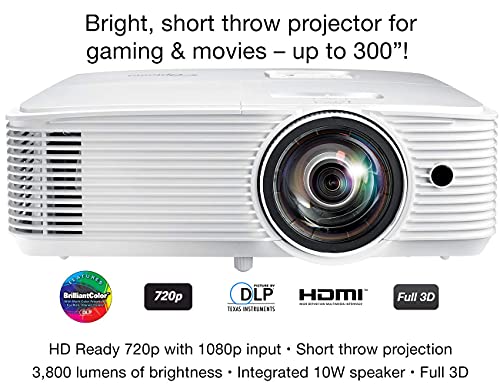 Optoma GT780 / GT780 / GT780 Short Throw 720p Projector for Gaming and Movies