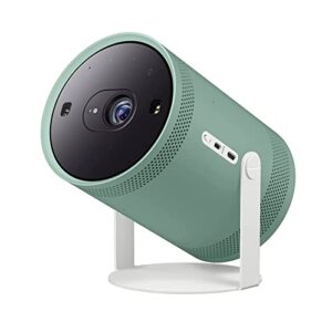 samsung 30”- 100” the freestyle smart portable projector, fhd, hdr, sp-lsp3blaxza with a samsung the freestyle skins for smart portable projector, device cover sleeve, 2022 model, forest green (2022)