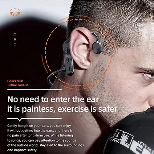 Newly Premium Bone Conduction Open-Ear Sport Headphones — Noise Cancelling Earphones - Built-in Mic Sweat Resistant Earphones for Workouts and Running with Deep Base (Green)-2