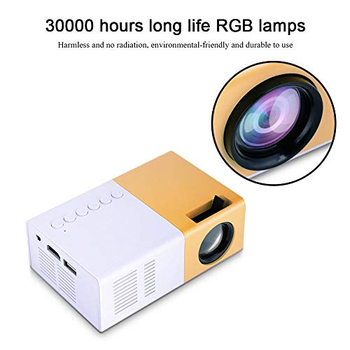 Mini Projector,1080P HD Portable Mini Private Home Theater Projector,Outdoor&Indoor LED Movie Projector,Suitable for Party Traveling Camping