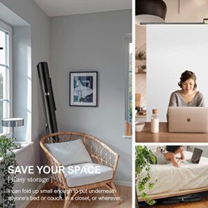 Julius Studio (Pull-up Type) 5 x 6.2 ft. / 60 x 75 inch White Screen, Collapsible Pure White Background, Pull Up Roll Down Auto Locking, No Wrinkle, Portable Handle Grip, Easy Install & Fold, JSAG665