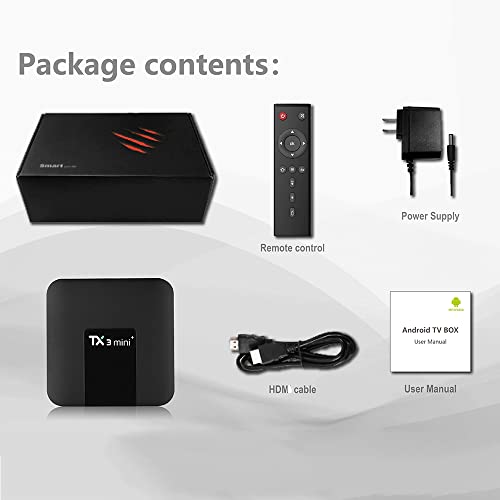 Android 11.0 TV Box,TX3 Mini Plus Amlogic S905W2 Quad Core RAM 4GB ROM 32GB Dual WiFi 2.4G/5.8G BT4.2 4K 6K AV1 Home Smart Media Player Android 11.0 TV Box Tanix Set top Box