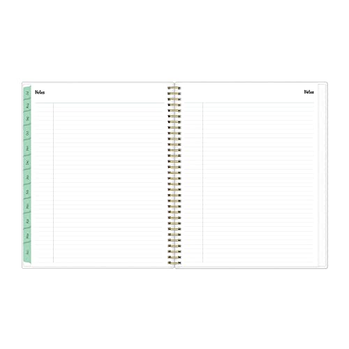 Blue Sky 2023-2024 Academic Year Weekly and Monthly Planner, 8.5" x 11", Frosted Flexible Cover, Wirebound, Laurel (144723)