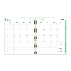 Blue Sky 2023-2024 Academic Year Weekly and Monthly Planner, 8.5" x 11", Frosted Flexible Cover, Wirebound, Laurel (144723)