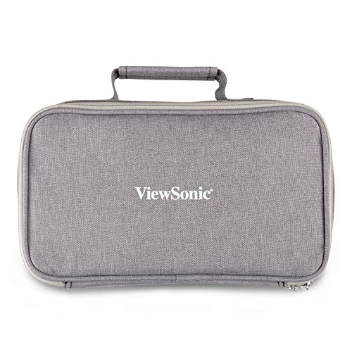 ViewSonic M1+ Portable LED Projector, Dual Harman Kardon Bluetooth Speakers and HDMI, USB C, Stream Netflix with Dongle (M1PLUS) & PJ-CASE-010 Zipped Soft Padded Carrying Case for M1 Projector Gray