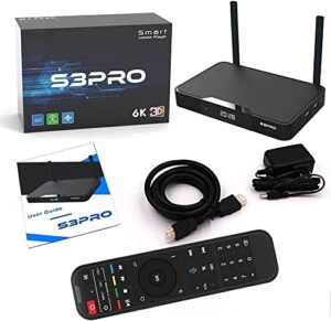 paioisl new 2023 s3 pro android 9 32gb smart tv box 6k ultra hd built-in voice control system