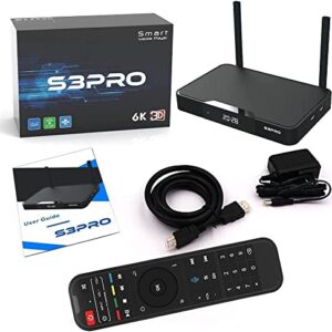 Paioisl New 2023 S3 PRO Android 9 32GB Smart TV Box 6k Ultra HD Built-in Voice Control System