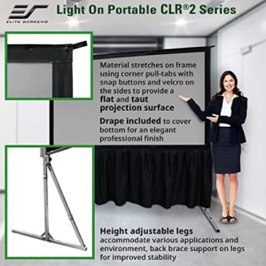 Elite Screens Light-On CLR 2 Series, 103" Diag. 16:9, Ceiling Ambient Light Rejecting Folding-Frame Portable Screen, LPS103H-CLR2