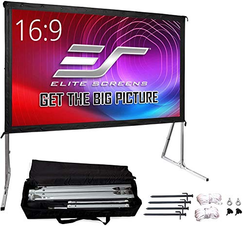 Projector Screen Yard Master 2 Series by Elite Screens | 120” (inch) Portable Outdoor or Indoor Front Projection with Stand | 16:9 4K/8K Ultra HD 3D Fast Folding Easy Snap Home Theater Cinema Movie