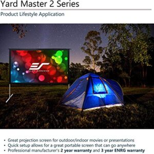 Projector Screen Yard Master 2 Series by Elite Screens | 120” (inch) Portable Outdoor or Indoor Front Projection with Stand | 16:9 4K/8K Ultra HD 3D Fast Folding Easy Snap Home Theater Cinema Movie