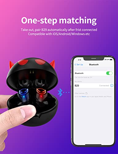 Tiny Bluetooth Earbuds,Kids Wireless Ear Bud with Cute Charging Case, Waterproof Stereo TWS Wireless Earphone with Micphone for Workout Sport,Bluetooth 5.0 Headphones for iPhone and Android as Gift