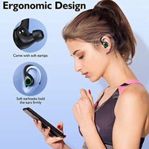 Wireless Earbuds Bluetooth 5.2 Wireless Sports Bluetooth Earphones in Over Ear Headphones with Earhooks Built-in Mic Headset for iPhone 14 Pro Max Android Running Outdoor Workout Sports