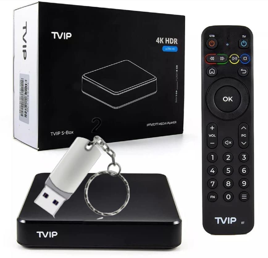 2023 DOORDARSHAN Black TVIP S-Box V.706 2GB RAM Faster Than TVIP S-Box V.605 4K Linux IPTV Box - 2TB (2000GB) Storage Drive Faster Than MAG 524w3 .