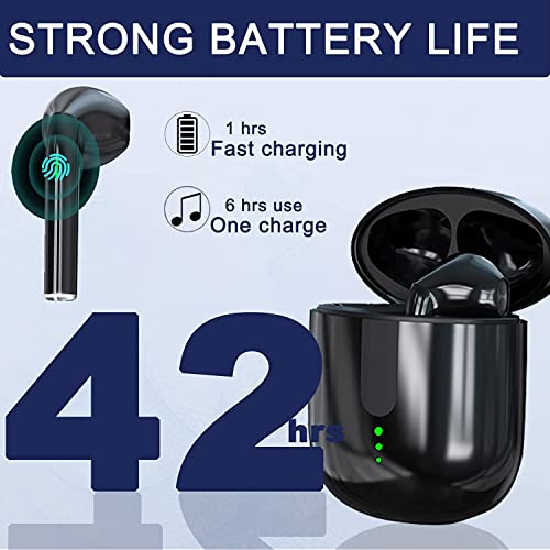 Wireless Earbuds，Bluetooth 5.3 Noise Cancelling Earbuds，Bluetooth Headphones 3D HiFi Stereo Bass， IPX7 Waterproof Sports Touch Control with USB-C Fast Charge Mini Charging Case for Android iOS