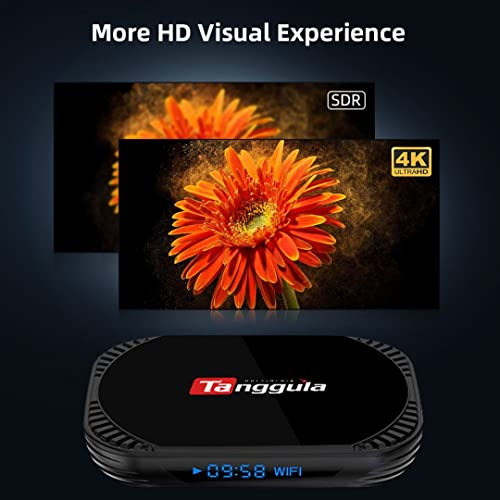 Tanggula X5 Tv Box Android Media Player Device 2022 | Mini Backlit Wireless Keyboard Adjustable Full Panel Touchpad | Fast Speed Dual Band WiFi | 128GB Storage |4k / 8k Ultra HD Voice Activated Remote