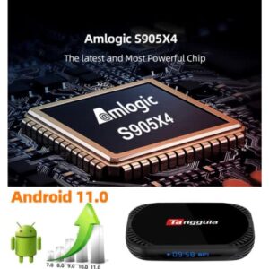 Tanggula X5 Tv Box Android Media Player Device 2022 | Mini Backlit Wireless Keyboard Adjustable Full Panel Touchpad | Fast Speed Dual Band WiFi | 128GB Storage |4k / 8k Ultra HD Voice Activated Remote