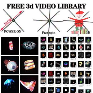 3D Hologram Fan Projector,Missyou 20.5 inch Tabletop Holographic Hanger