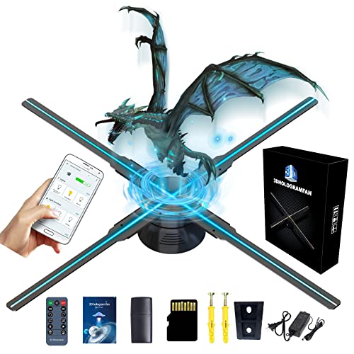 3D Hologram Fan Projector,Missyou 20.5 inch Tabletop Holographic Hanger