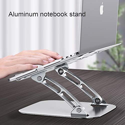 BoxWave Stand and Mount Compatible with MSI Raider GE77Hx (17.3 in) - Executive VersaView Laptop Stand, Ergonomic Adjustable Metallic Laptop Stand for MSI Raider GE77Hx (17.3 in) - Metallic Silver
