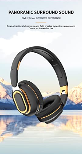 Portable Wireless Headphones - Foldable Lightweight Over-Ear Headphones, Ergonomically Designed Bluetooth Headphones, Soft and Comfortable for Office, School, Travel, Sports