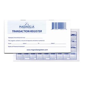 magnolia registers 12 check registers, 2023-2024-2025, for personal checkbook ledger transaction registers log for personal or business bank checking account, saving account, deposit