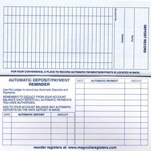 Magnolia Registers 12 Check Registers, 2023-2024-2025, for Personal Checkbook Ledger Transaction Registers Log for Personal or Business Bank Checking Account, Saving Account, Deposit