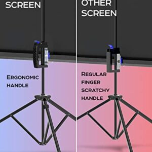 Projector Screen with Stand 120 inch - Indoor and Outdoor Projection Screen for Movie or Office Presentation - 4:3 HD Premium Wrinkle-Free Tripod Screen