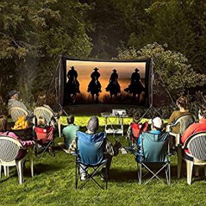 Recreation Series Complete Theater Kit! 11' Front and Rear Projection Screen with HD Optoma 1080p Projector, Sound System & Streaming Device w/WiFi (EZ-400)