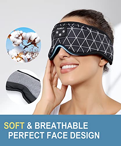 Sleep Headphones, Kabray Sleeping Headphones Soft Comfortable Bluetooth Sleep Mask with Ultra Thin Speakers, Cool Gadgets Gift for Women Men Valentine's Father's Mother's Day Birthday Christmas