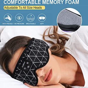 Sleep Headphones, Kabray Sleeping Headphones Soft Comfortable Bluetooth Sleep Mask with Ultra Thin Speakers, Cool Gadgets Gift for Women Men Valentine's Father's Mother's Day Birthday Christmas