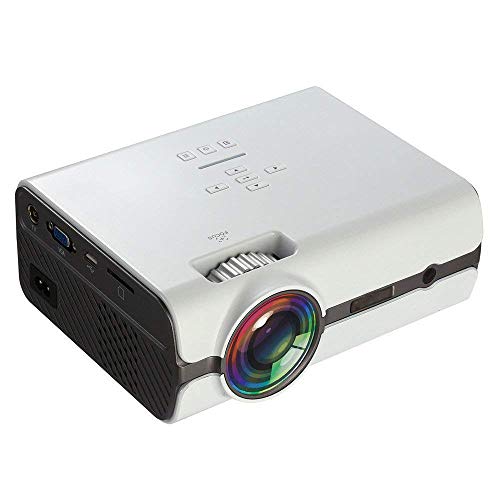 DROOS Mini Video Projector,Practical Projector Mini Portable 1080P LED Projector 4000 for Home Theater Entertainment Game Party(projectors)