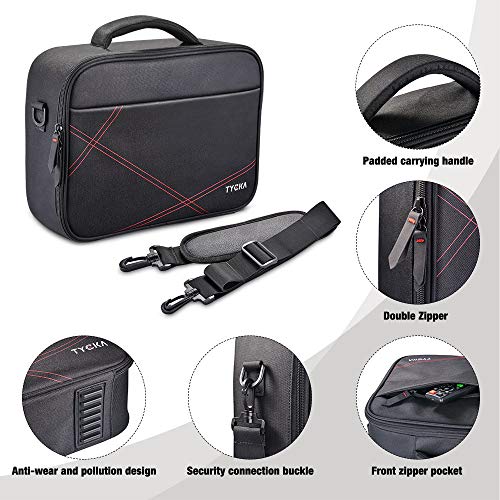 Projector Case, Projector Travel Carrying Bag Internal Dimension 14.5"x10.6"x3.9" with Adjustable Shoulder Strap & Compartment Dividers for for Acer, Epson, Benq, LG, Sony (Large)