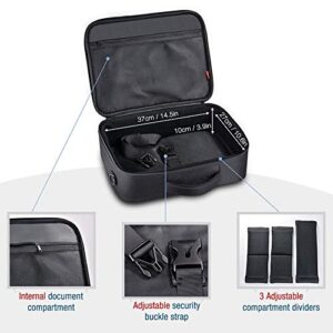 Projector Case, Projector Travel Carrying Bag Internal Dimension 14.5"x10.6"x3.9" with Adjustable Shoulder Strap & Compartment Dividers for for Acer, Epson, Benq, LG, Sony (Large)